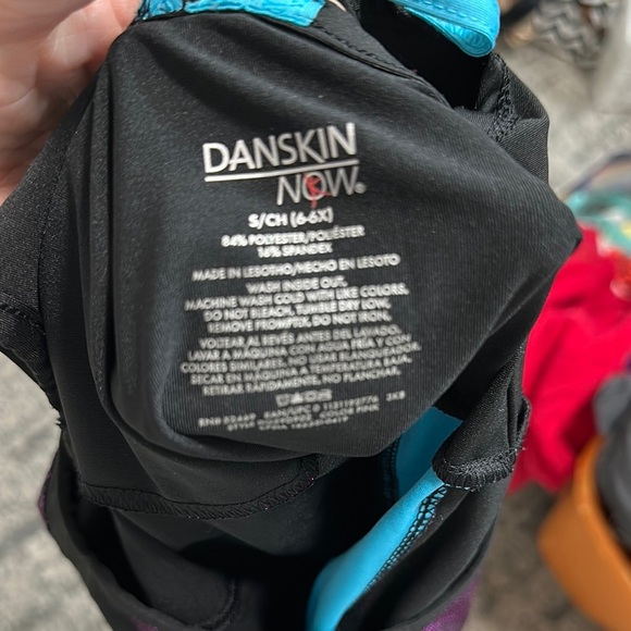 Danskin Purple and Blue Bodysuit with Dynamic Design - Picture 2 of 2